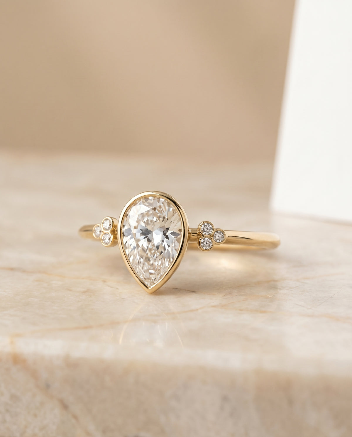The Selena princess engagement ring setting in 18K Yellow Gold | RockHer