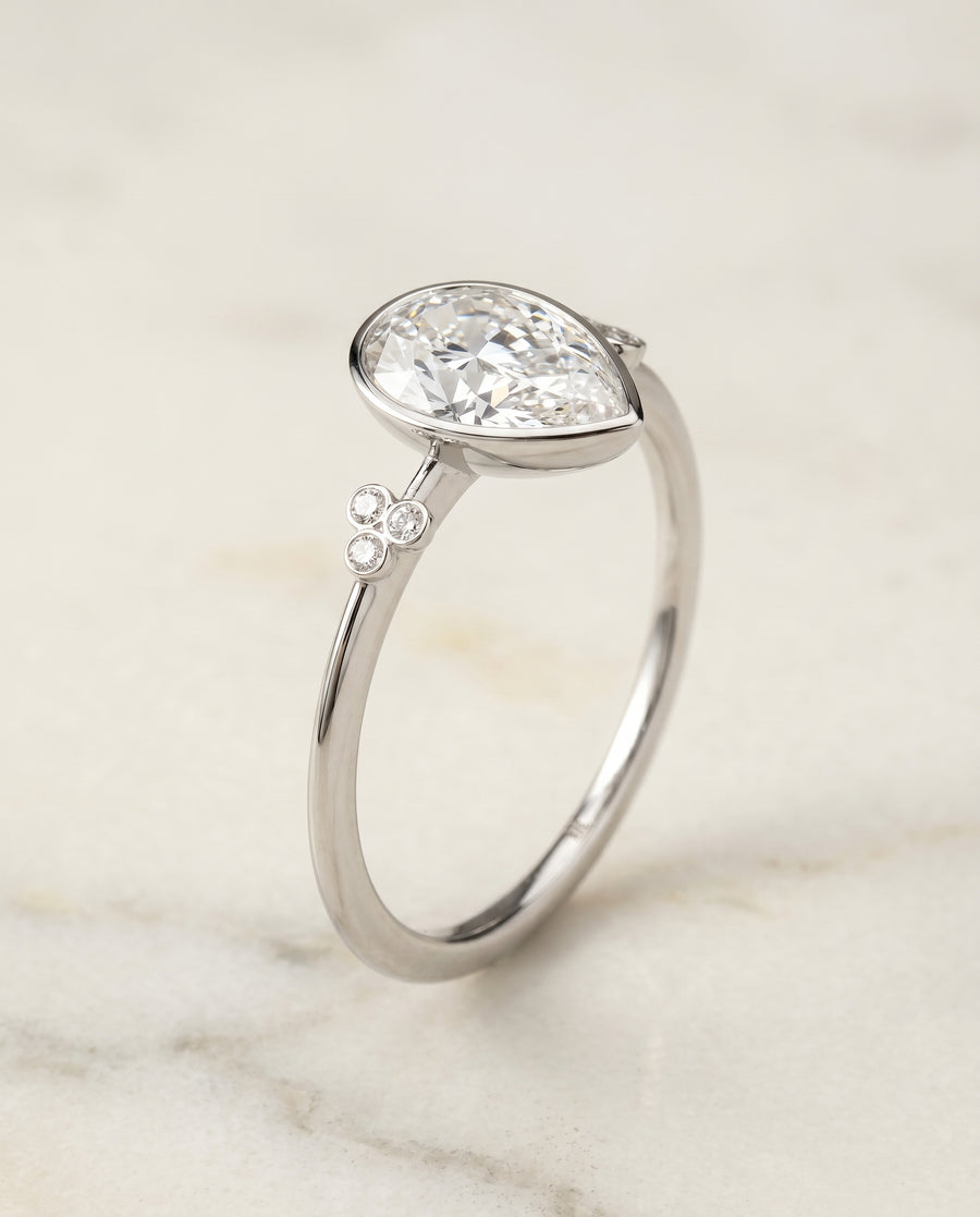 The Selena Engagement Ring, made to order in our Los Angeles atelier