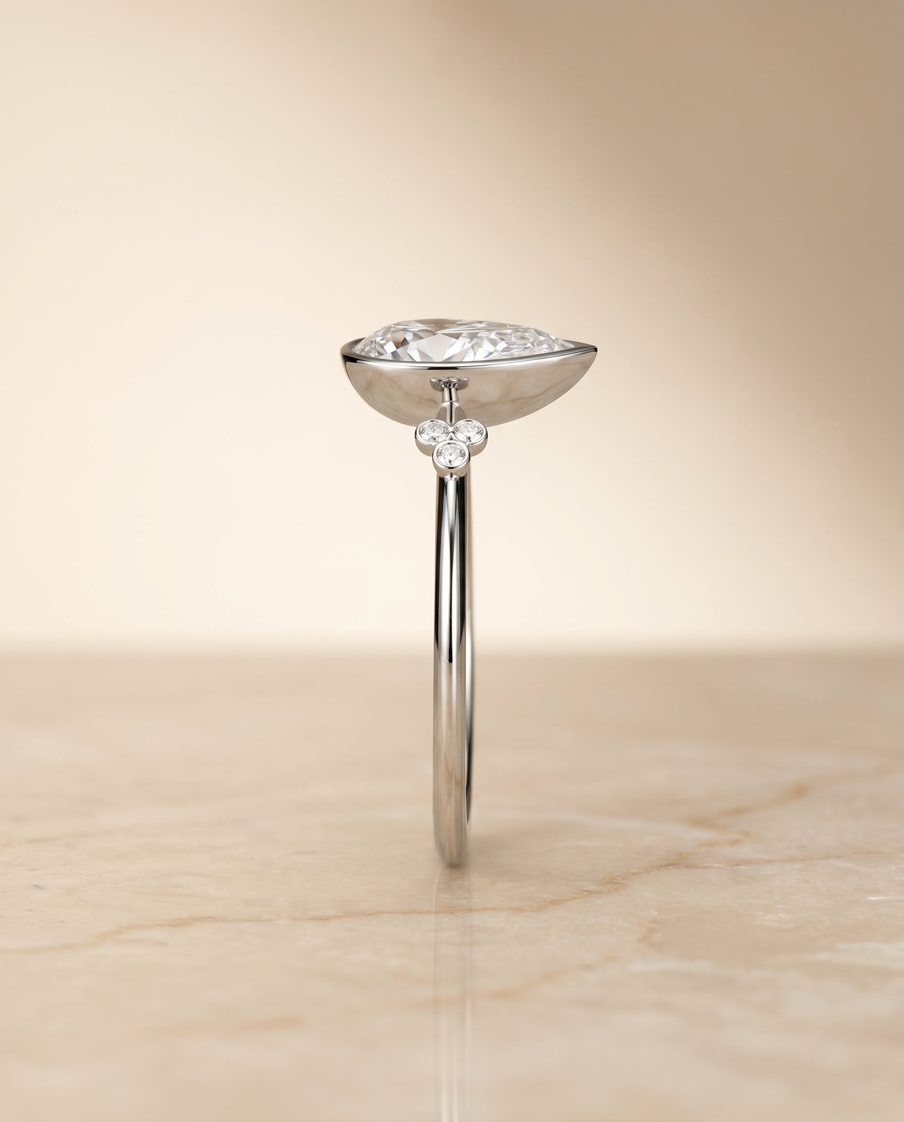 The Selena setting for princess diamonds, made to order in Platinum | RockHer