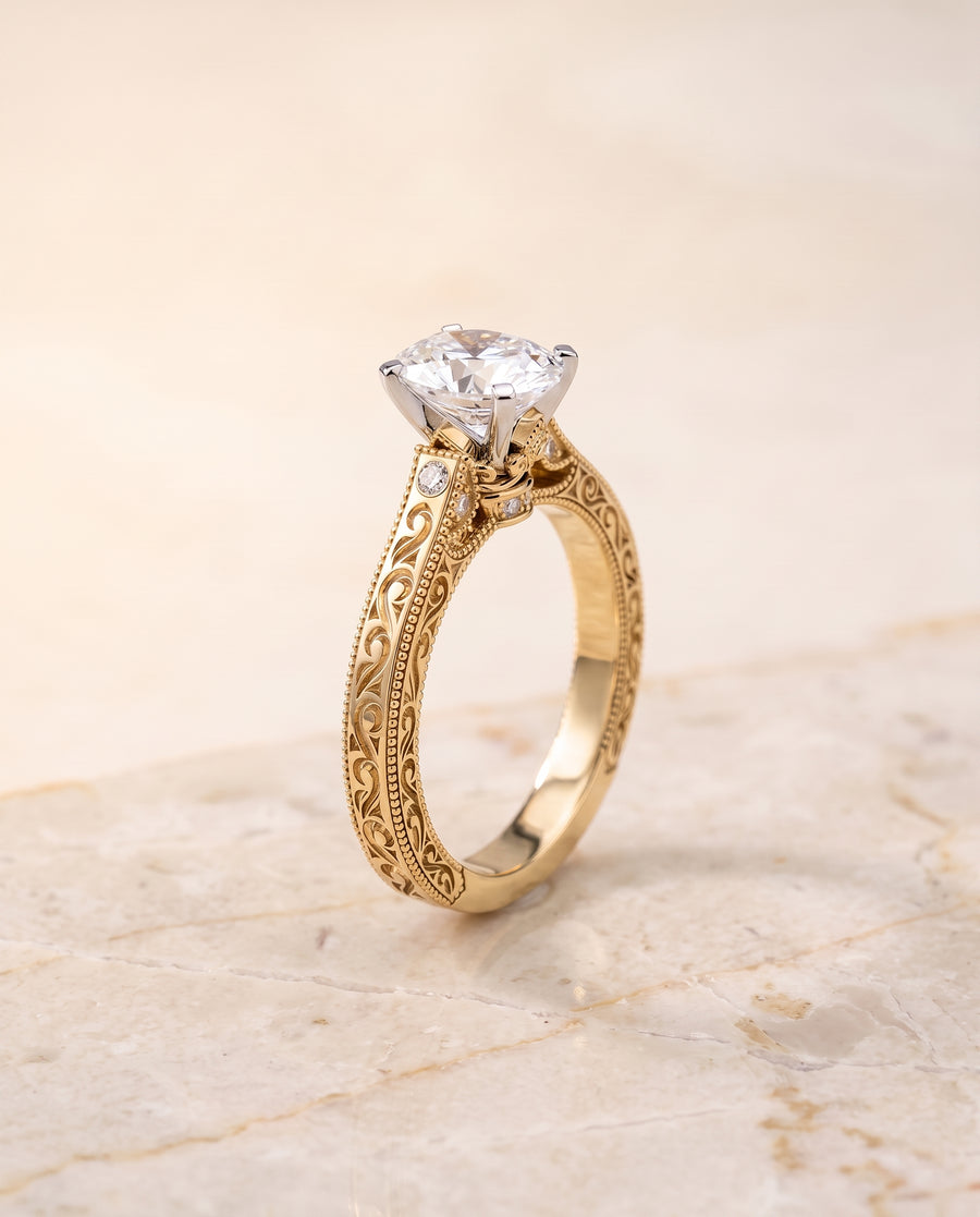 The Stella Engagement Ring, made to order in our Los Angeles atelier