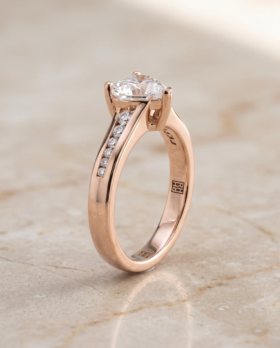 The Stevie Engagement Ring, made to order in our Los Angeles atelier