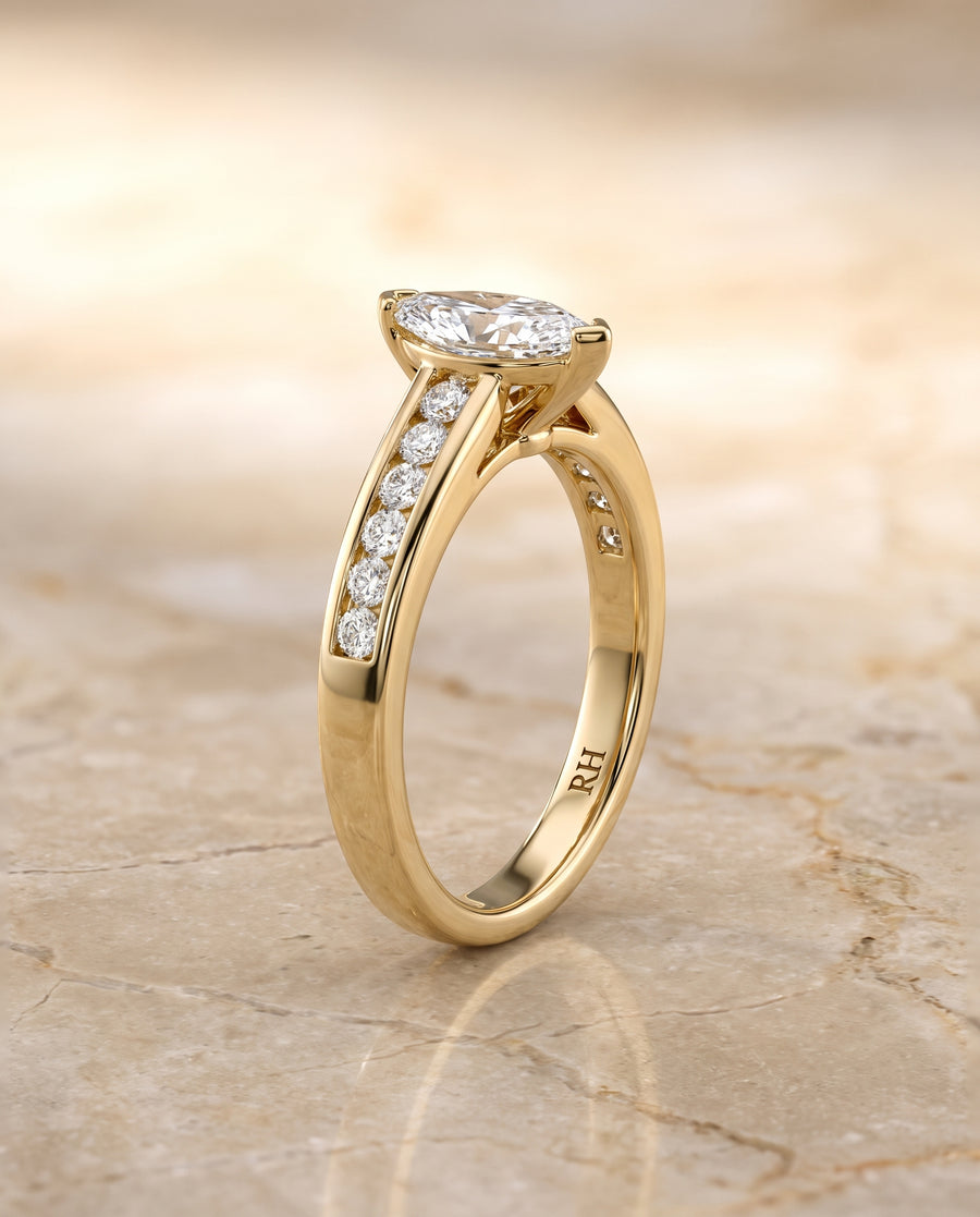 The Stevie Engagement Ring, made to order in our Los Angeles atelier