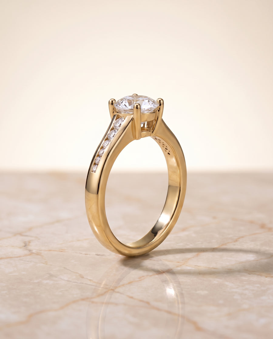 The Stevie Engagement Ring, made to order in our Los Angeles atelier