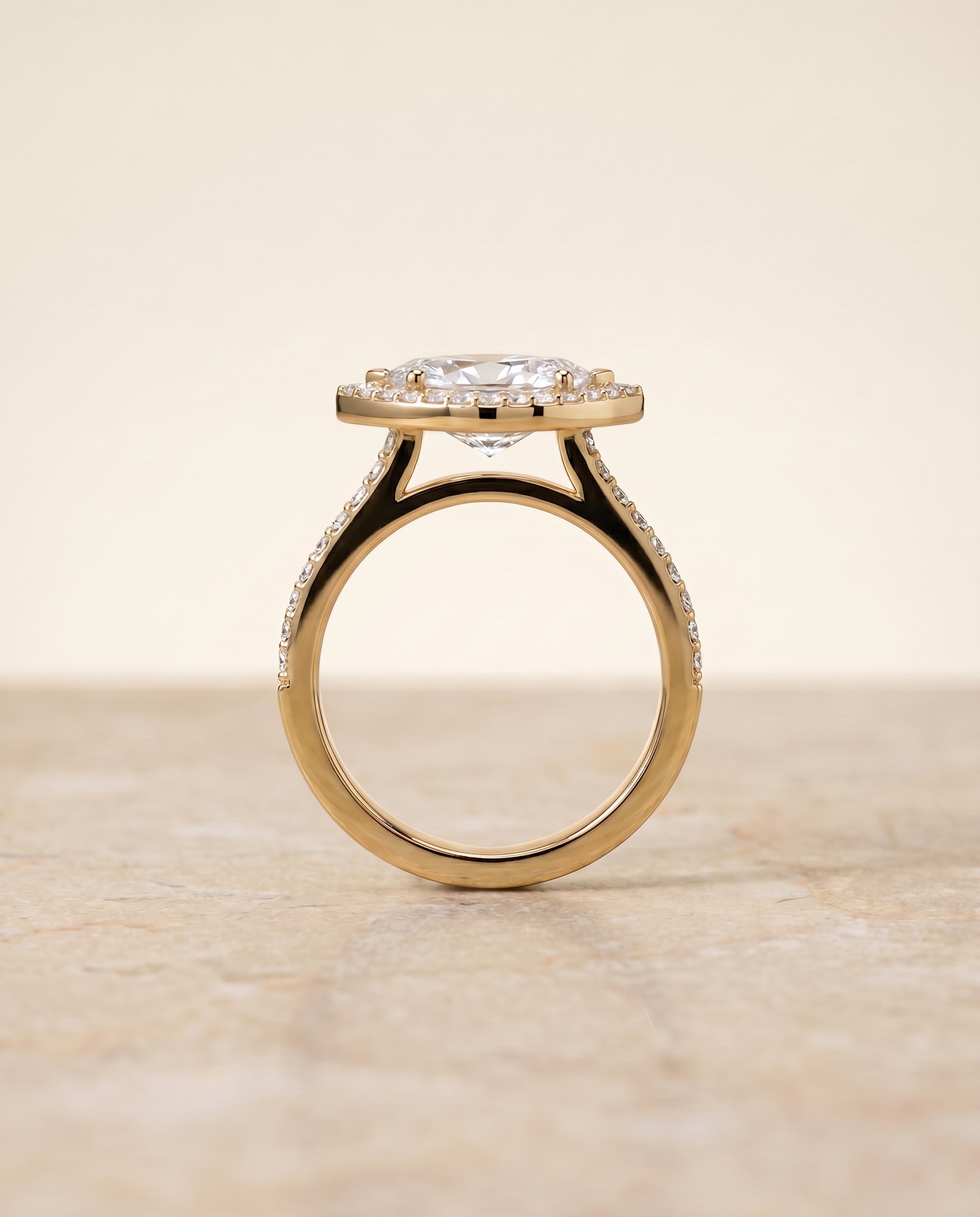 The Taylor setting for marquise diamonds, made to order in 18K Yellow Gold | RockHer