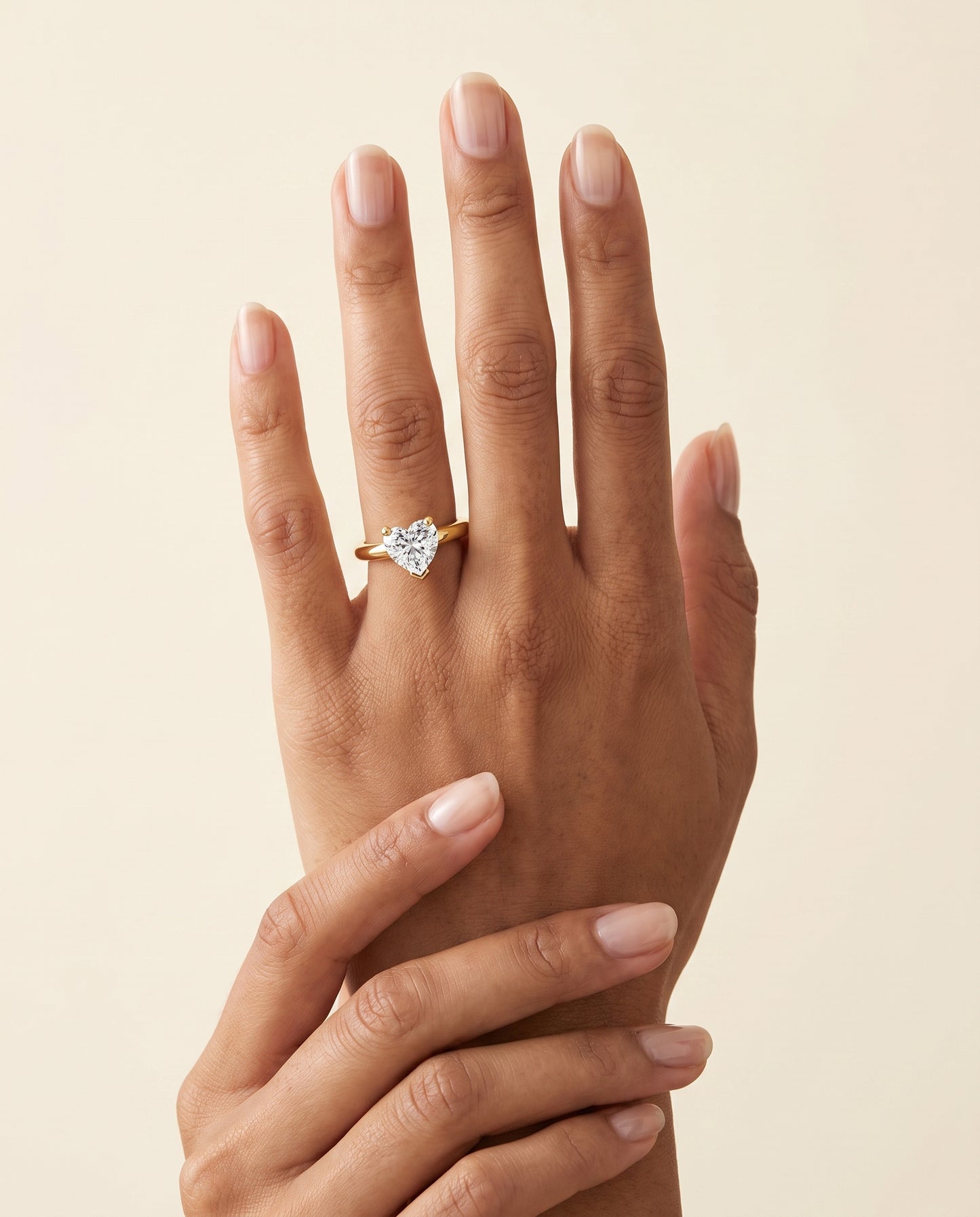 The Tori Rounded Comfort Fit Solitaire Heart Engagement Ring Setting in 18K Yellow Gold