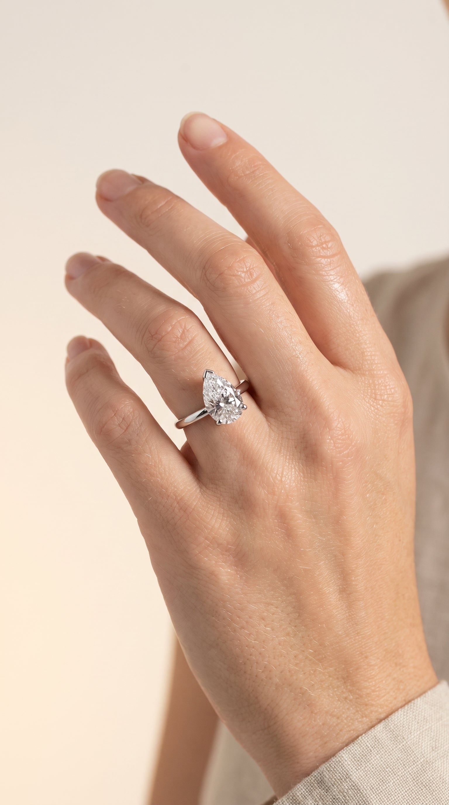 The Tori engagement ring setting in Platinum, rounded comfort fit solitaire design | RockHer