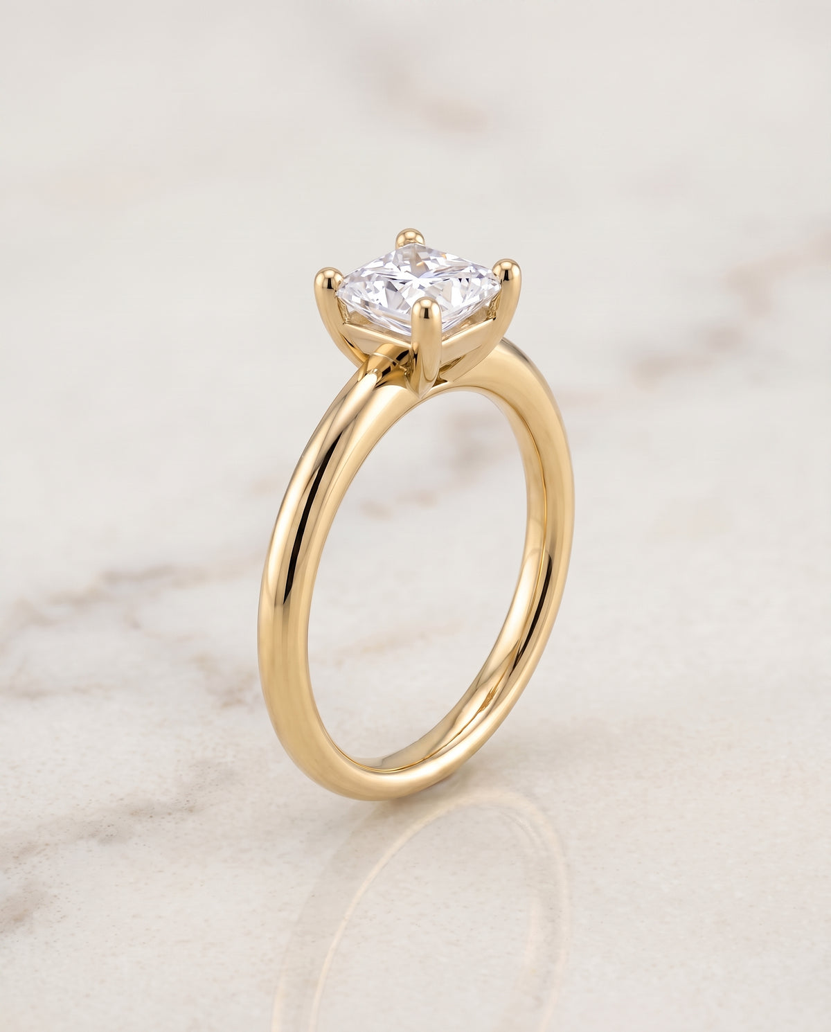 The Tori princess engagement ring setting in 18K Yellow Gold | RockHer