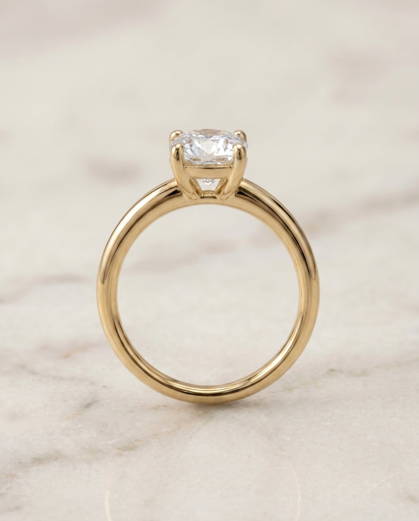 The Tori Select Solitaire Engagement Ring with Lab Diamond in 18K Yellow Gold - view 2