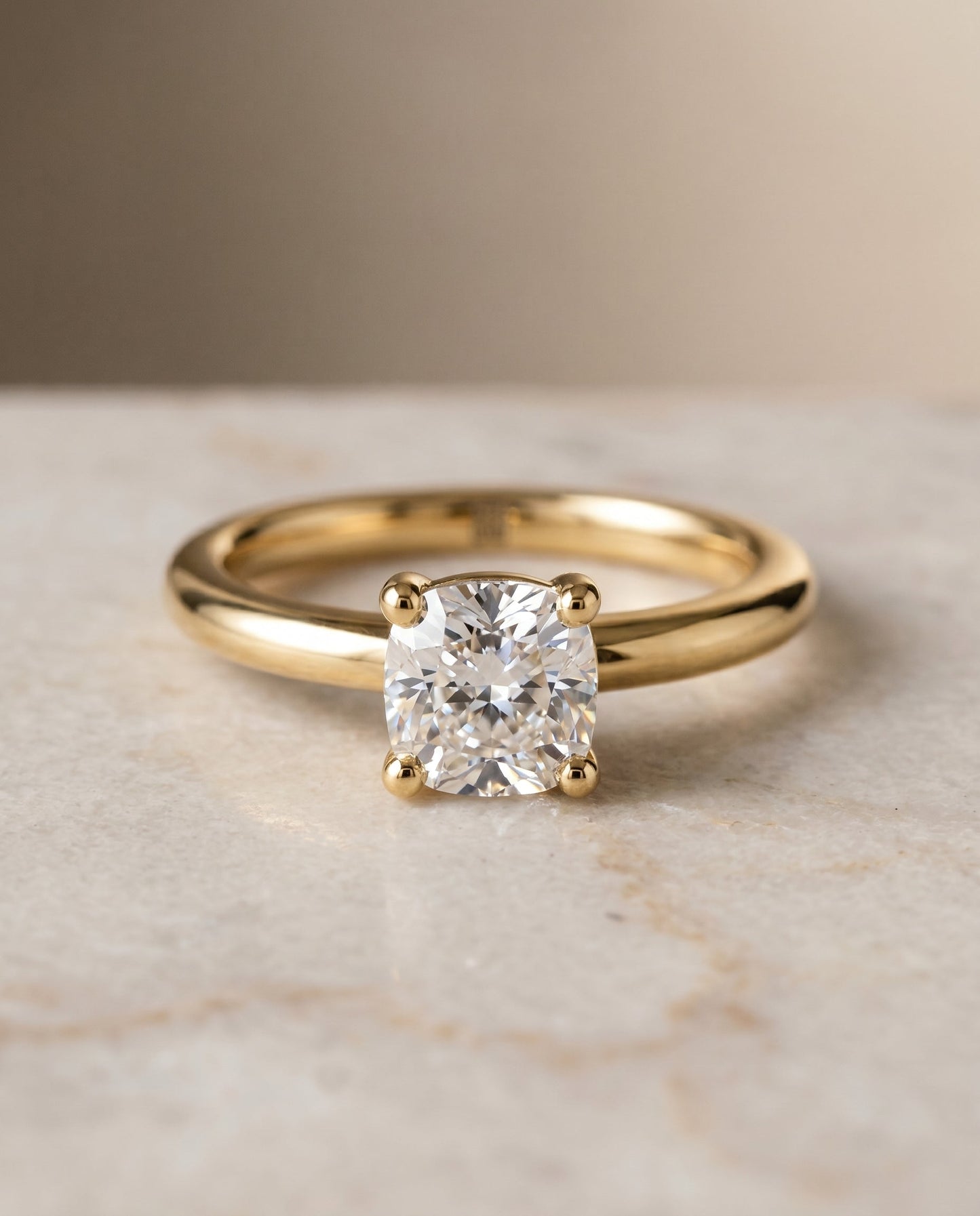 The Tori Select Solitaire Engagement Ring with Lab Diamond in 18K Yellow Gold - view 1
