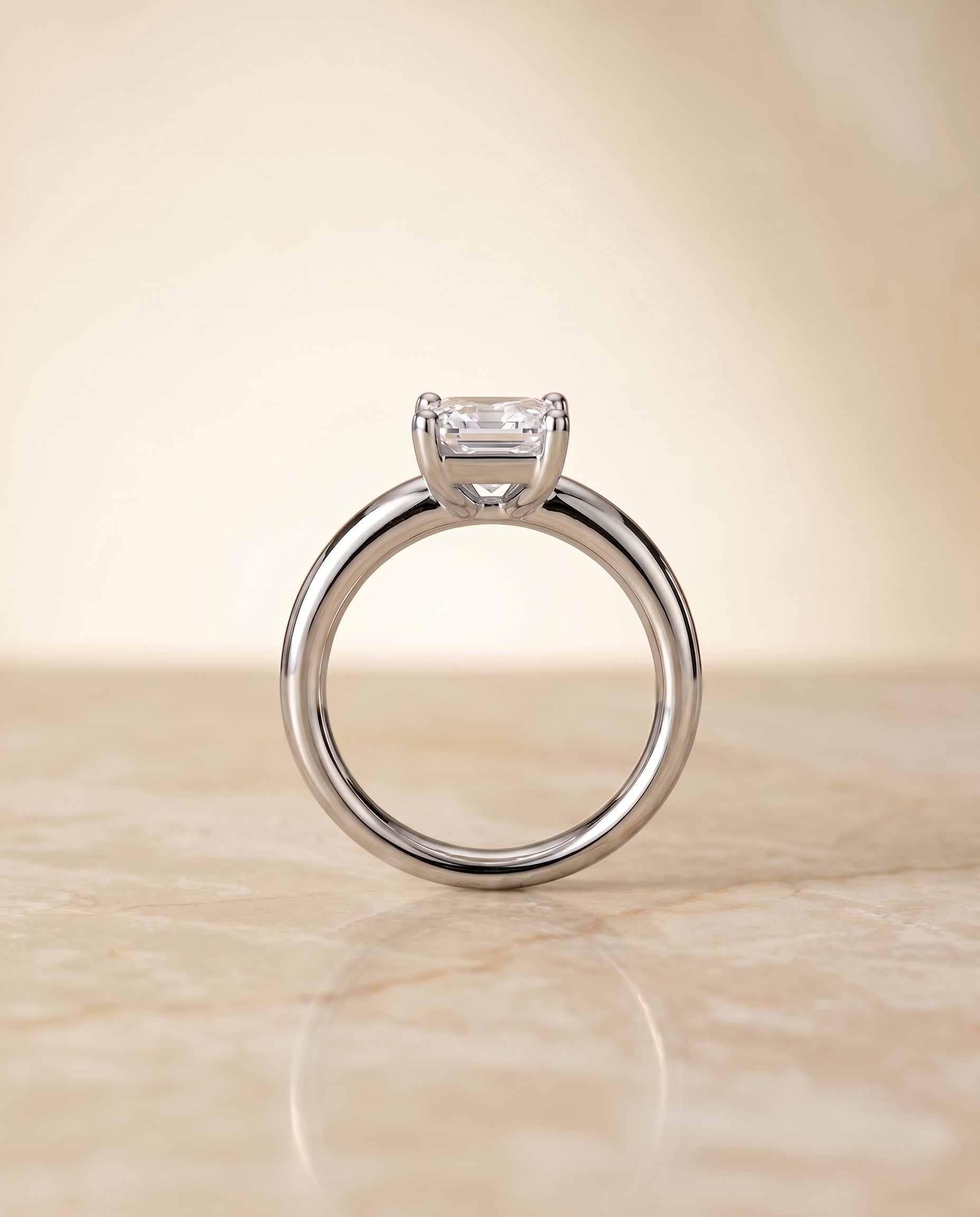 The Tori setting for emerald diamonds, made to order in Platinum | RockHer