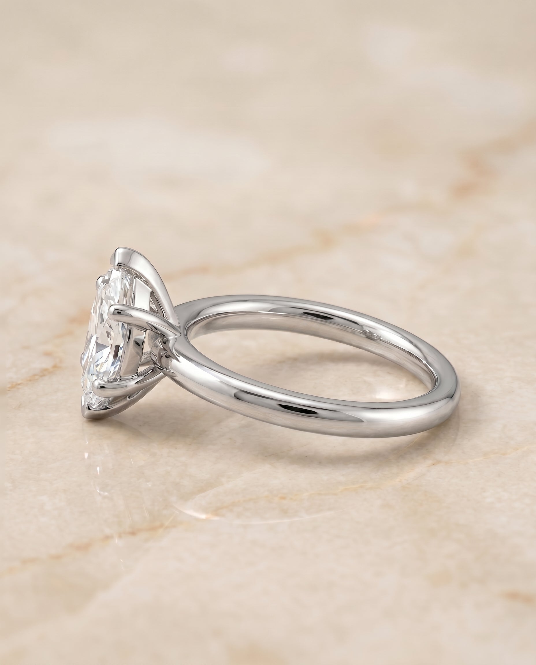 The Tori setting for marquise diamonds, made to order in Platinum | RockHer