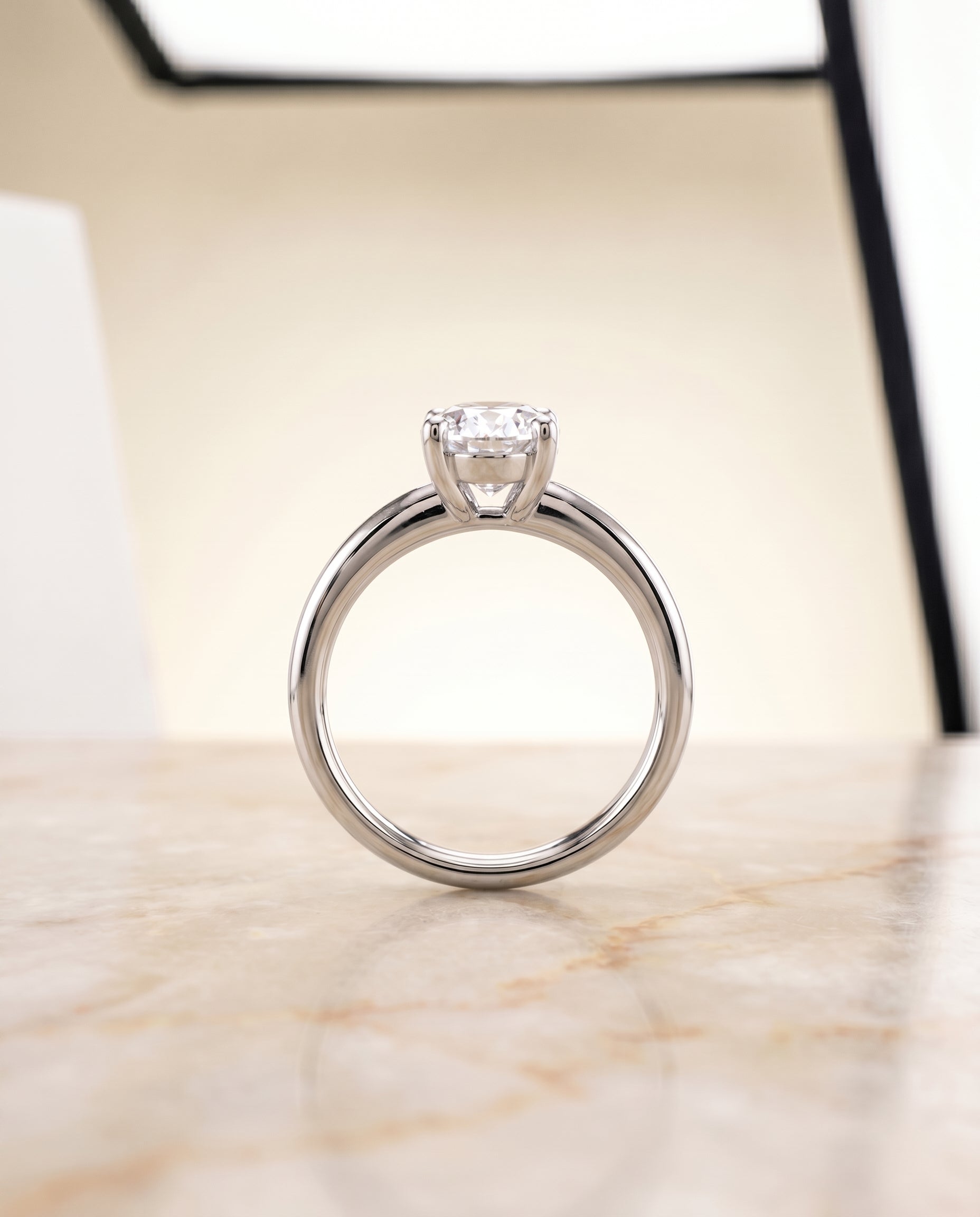 The Tori setting for oval diamonds, made to order in Platinum | RockHer