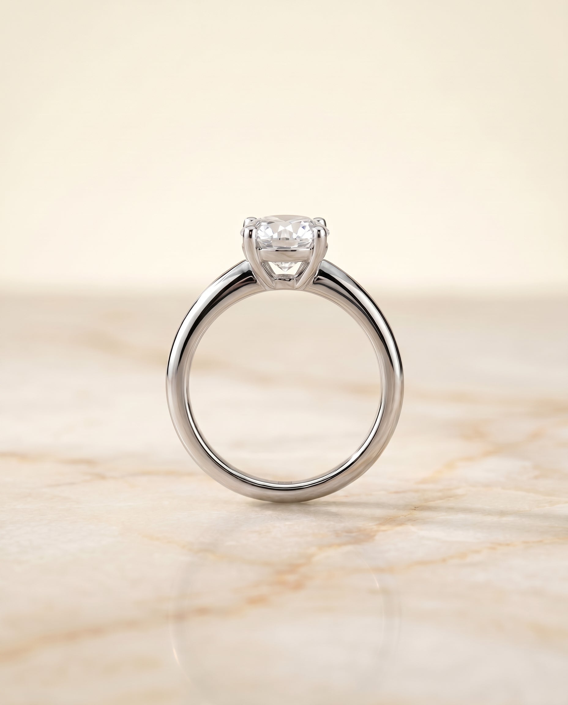 The Tori setting for round diamonds, made to order in Platinum | RockHer