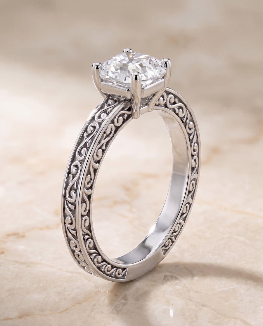 The Veronica Engagement Ring, made to order in our Los Angeles atelier
