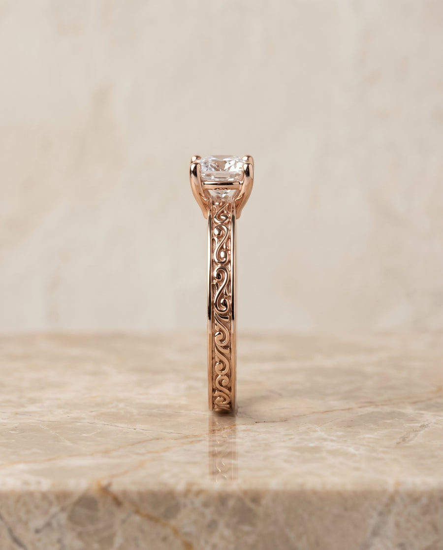 The Veronica Engagement Ring, made to order in our Los Angeles atelier