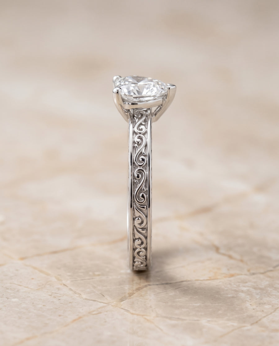 The Veronica Engagement Ring, made to order in our Los Angeles atelier