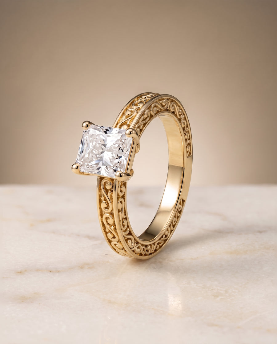 The Veronica Engagement Ring, made to order in our Los Angeles atelier