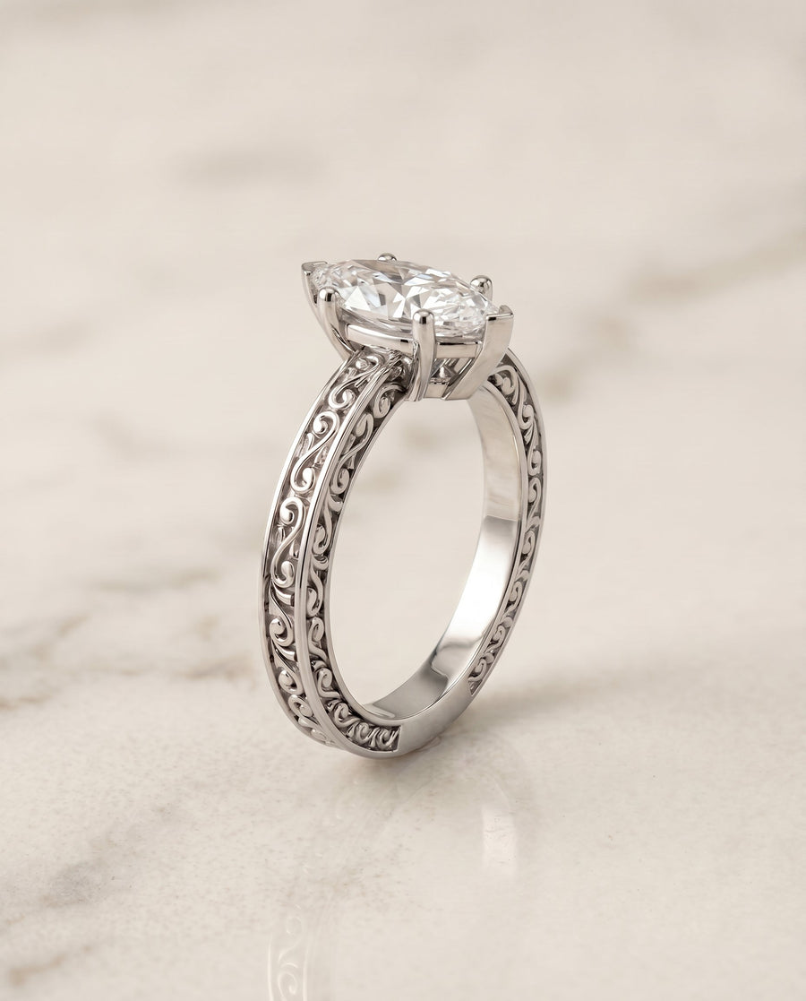 The Veronica Select Engagement Ring, made to order in our Los Angeles atelier