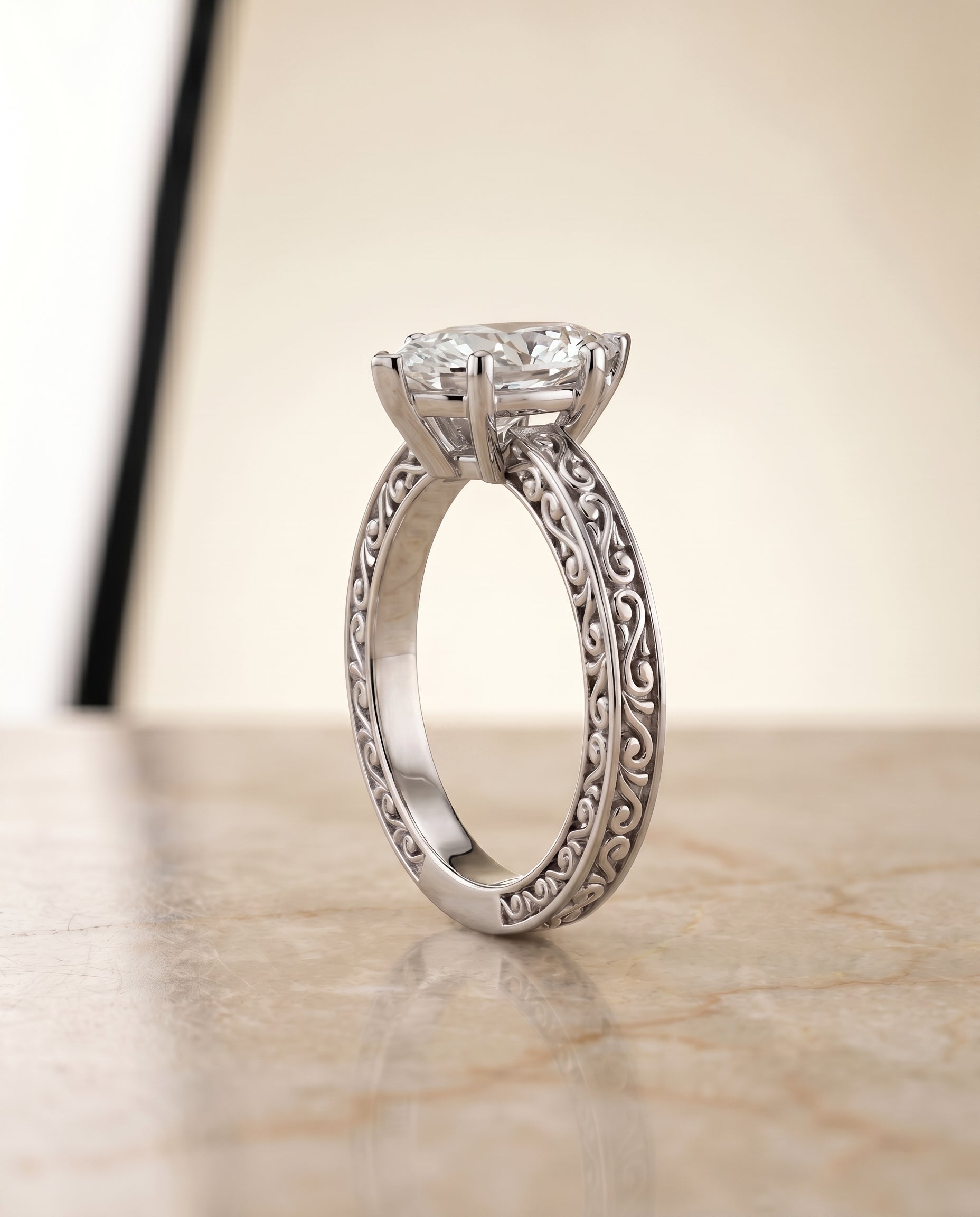 The Veronica setting for marquise diamonds, made to order in Platinum | RockHer