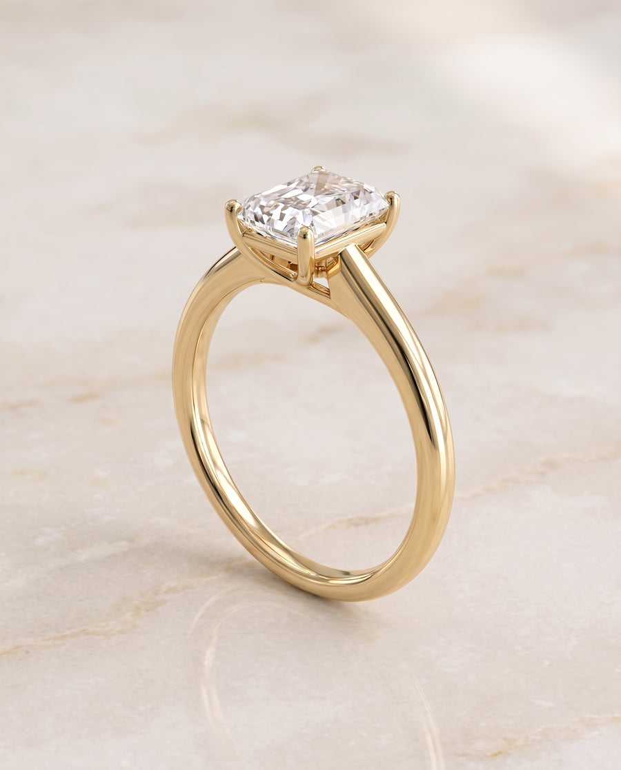 The Viola Engagement Ring, made to order in our Los Angeles atelier
