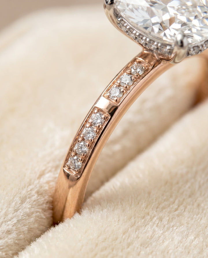 The Wanda Select Solitaire Engagement Ring with Lab Diamond in 14K Rose Gold - view 4