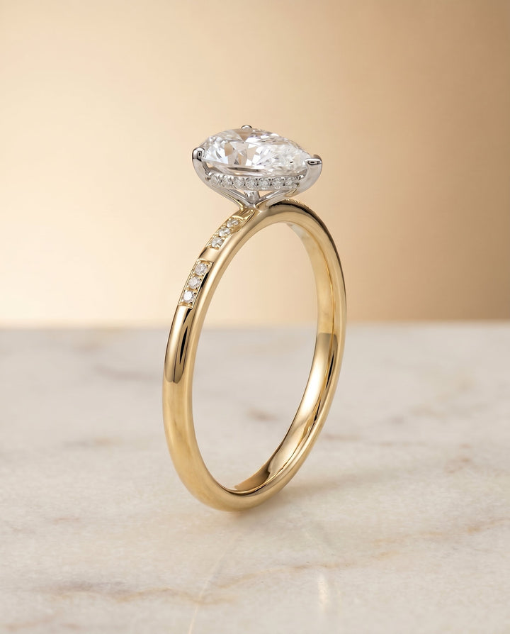The Wanda Select Solitaire Engagement Ring with Lab Diamond in 18K Yellow Gold - view 2