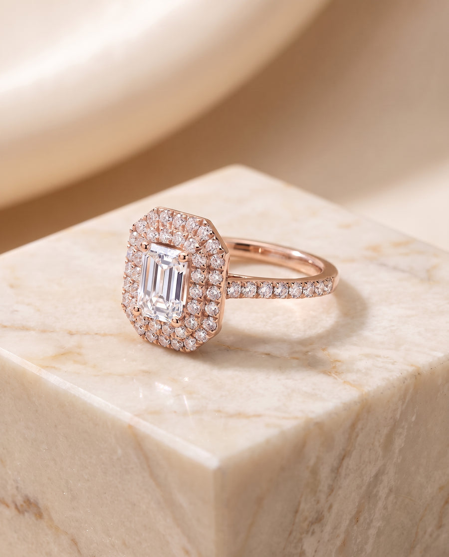 The Whitney Engagement Ring, made to order in our Los Angeles atelier
