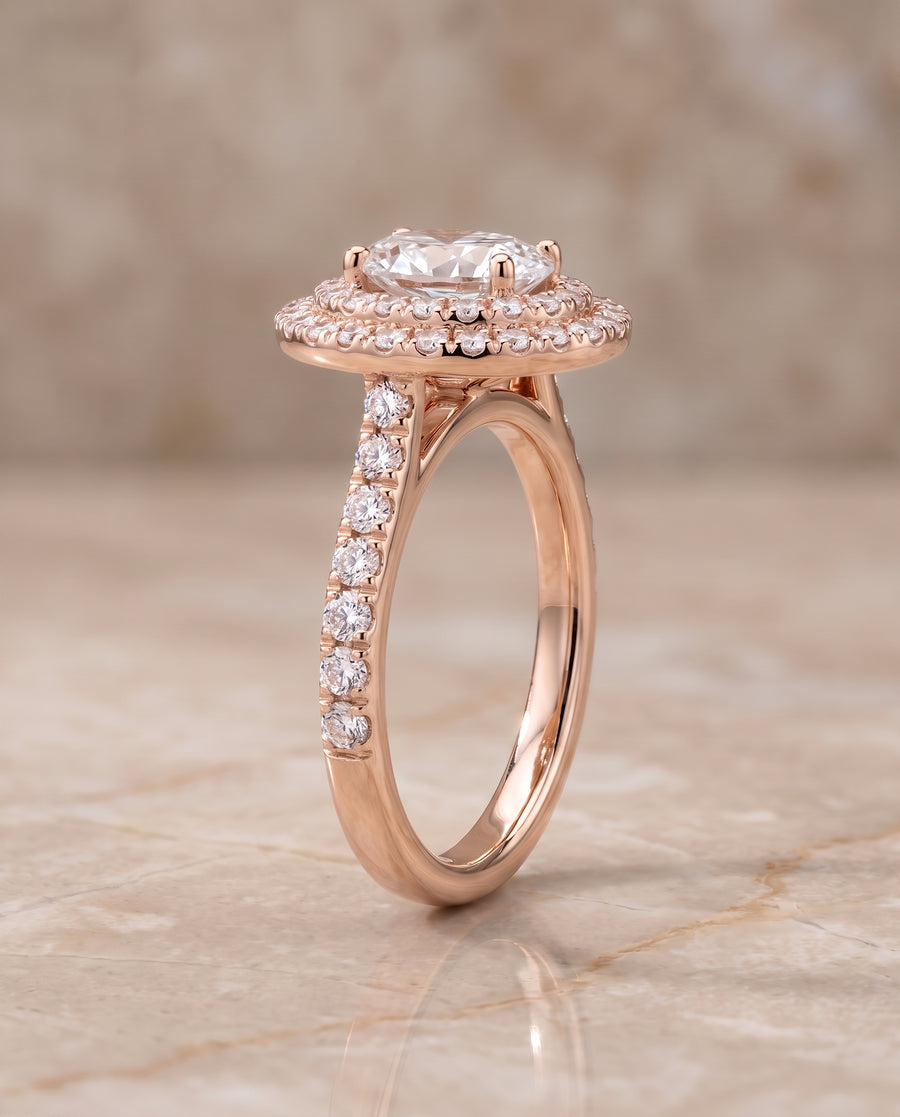 The Whitney Engagement Ring, made to order in our Los Angeles atelier