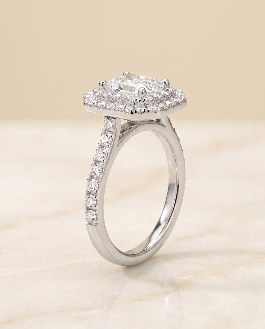 The Whitney Engagement Ring, made to order in our Los Angeles atelier
