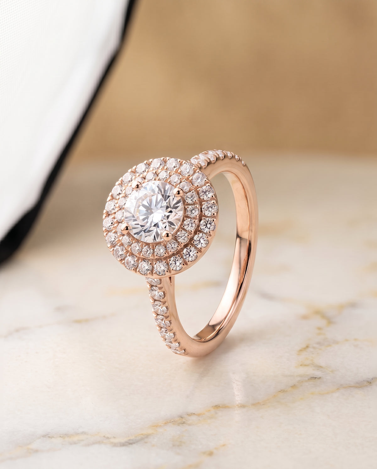 The Whitney round engagement ring setting in 14K Rose Gold | RockHer