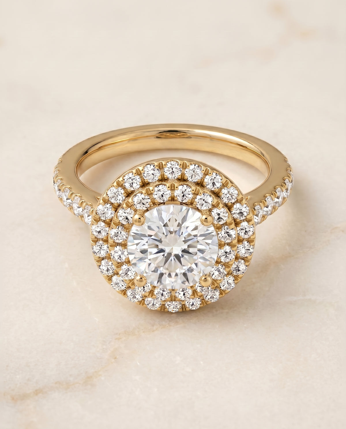 The Whitney round engagement ring setting in 18K Yellow Gold | RockHer
