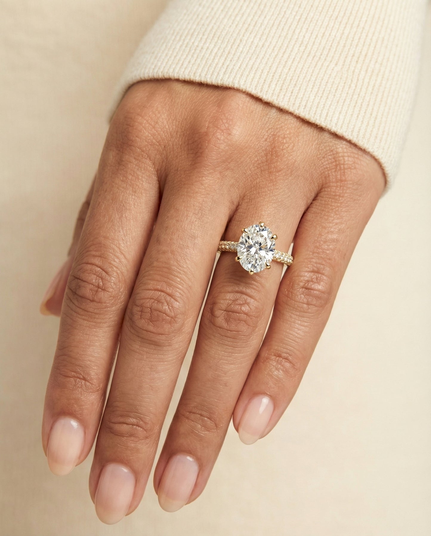 The Daisy Select Engagement Ring Engagement Ring with Lab Diamond in 18K Yellow Gold — view 3