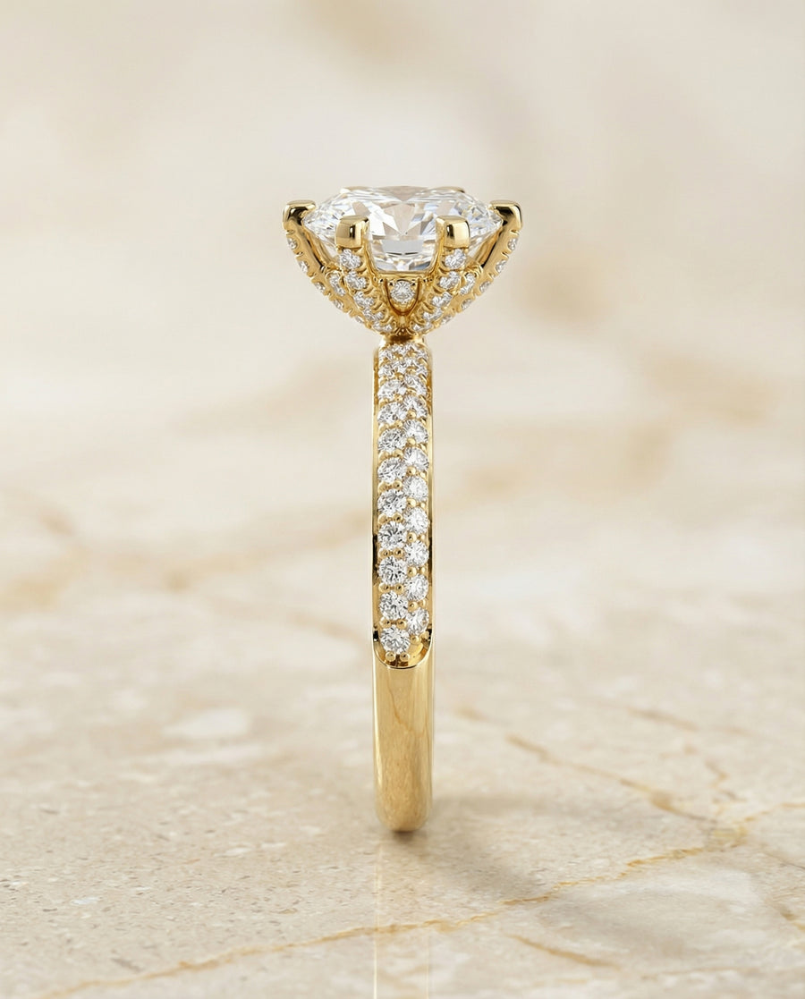 The Daisy Engagement Ring, made to order in our Los Angeles atelier