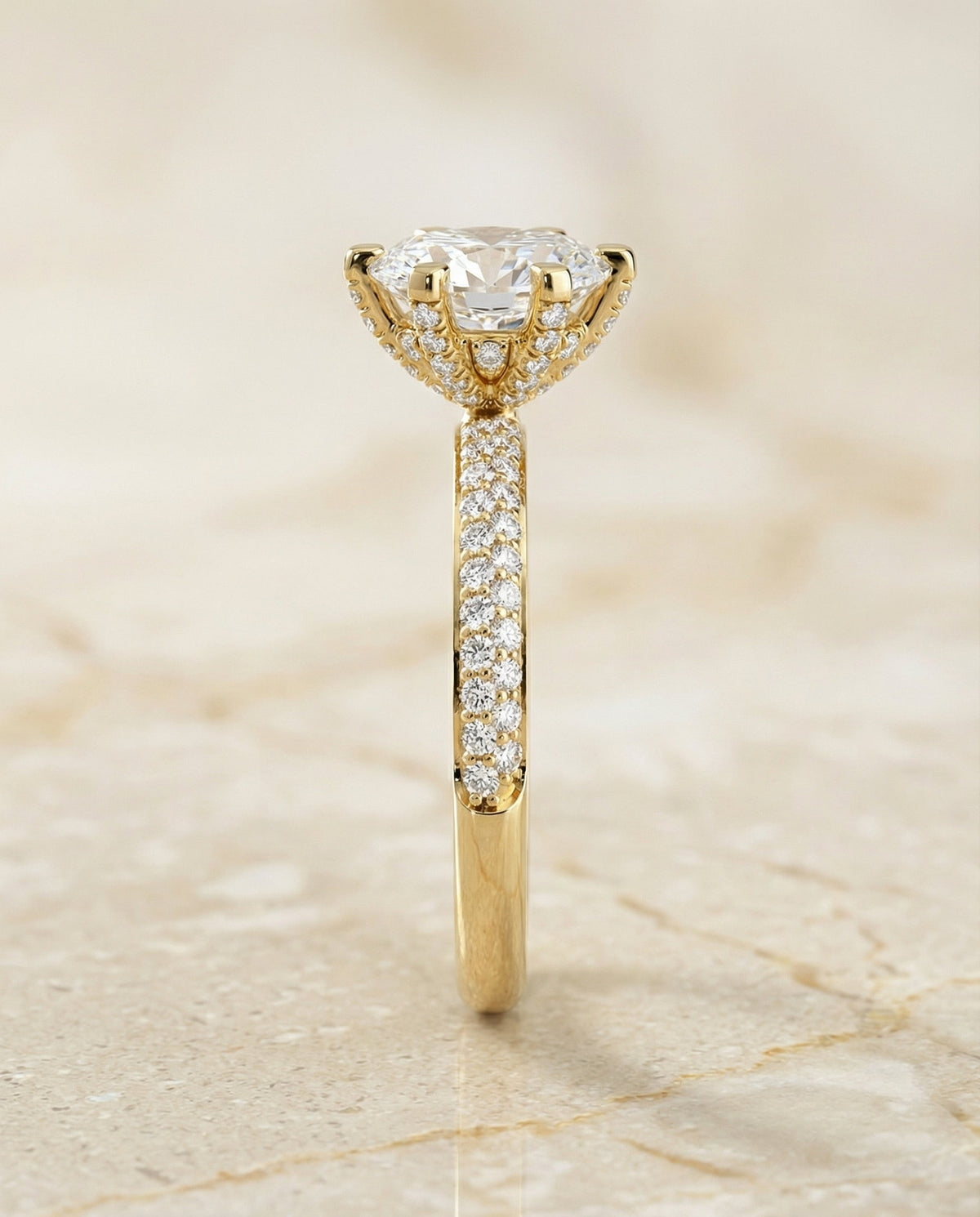 Select Diamond styling on The Daisy oval engagement ring setting | RockHer