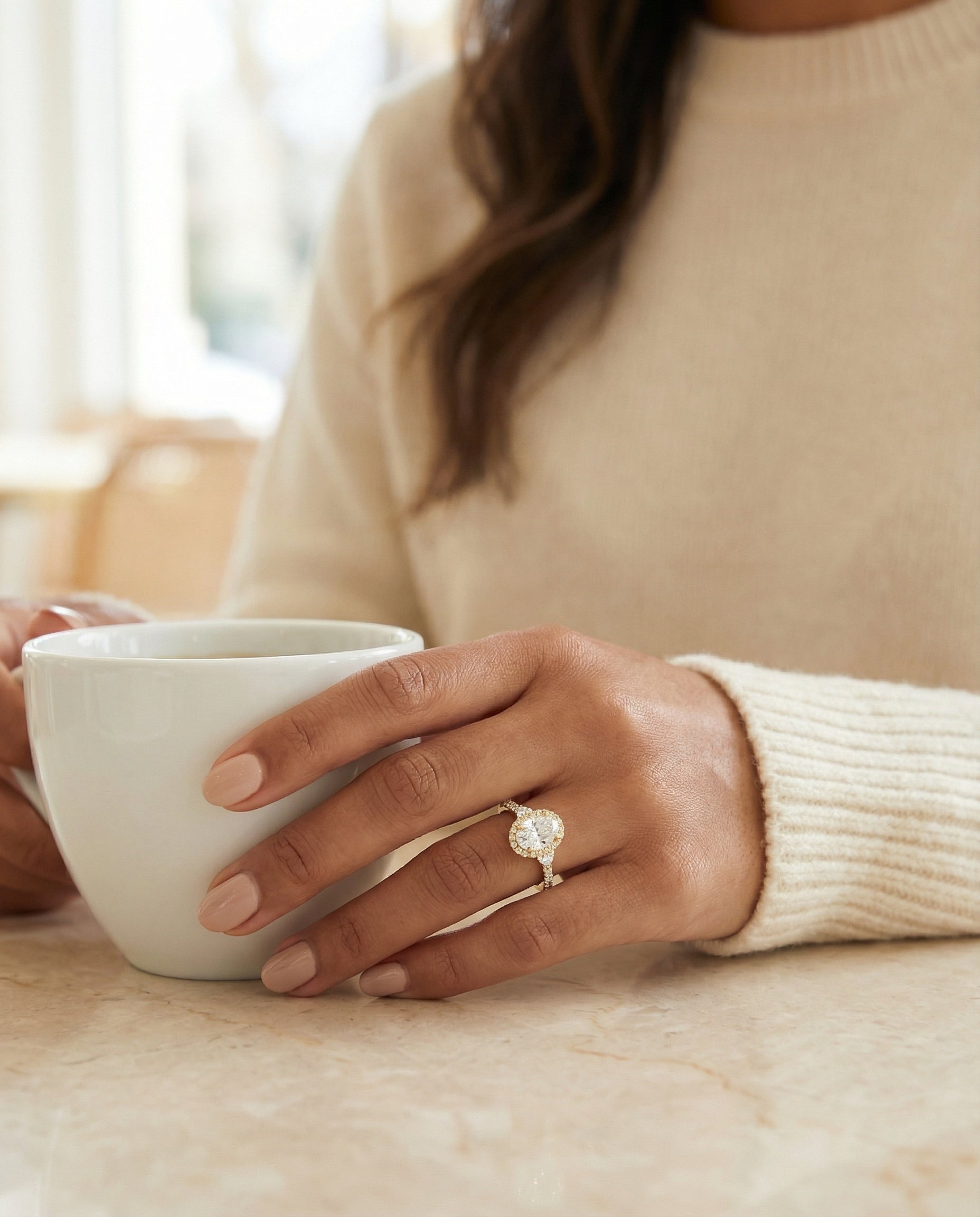 Made to order: The Ivy oval engagement ring setting in 18K Yellow Gold | RockHer