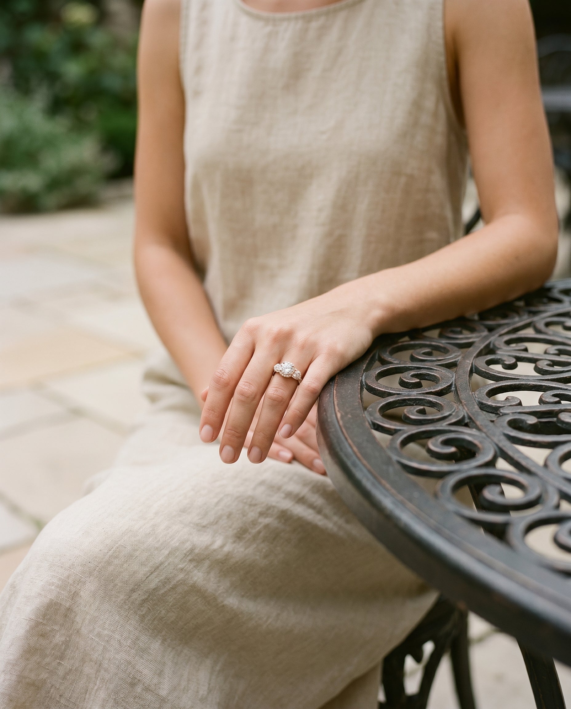 Made to order: The Andrea round engagement ring setting in 14K Rose Gold | RockHer