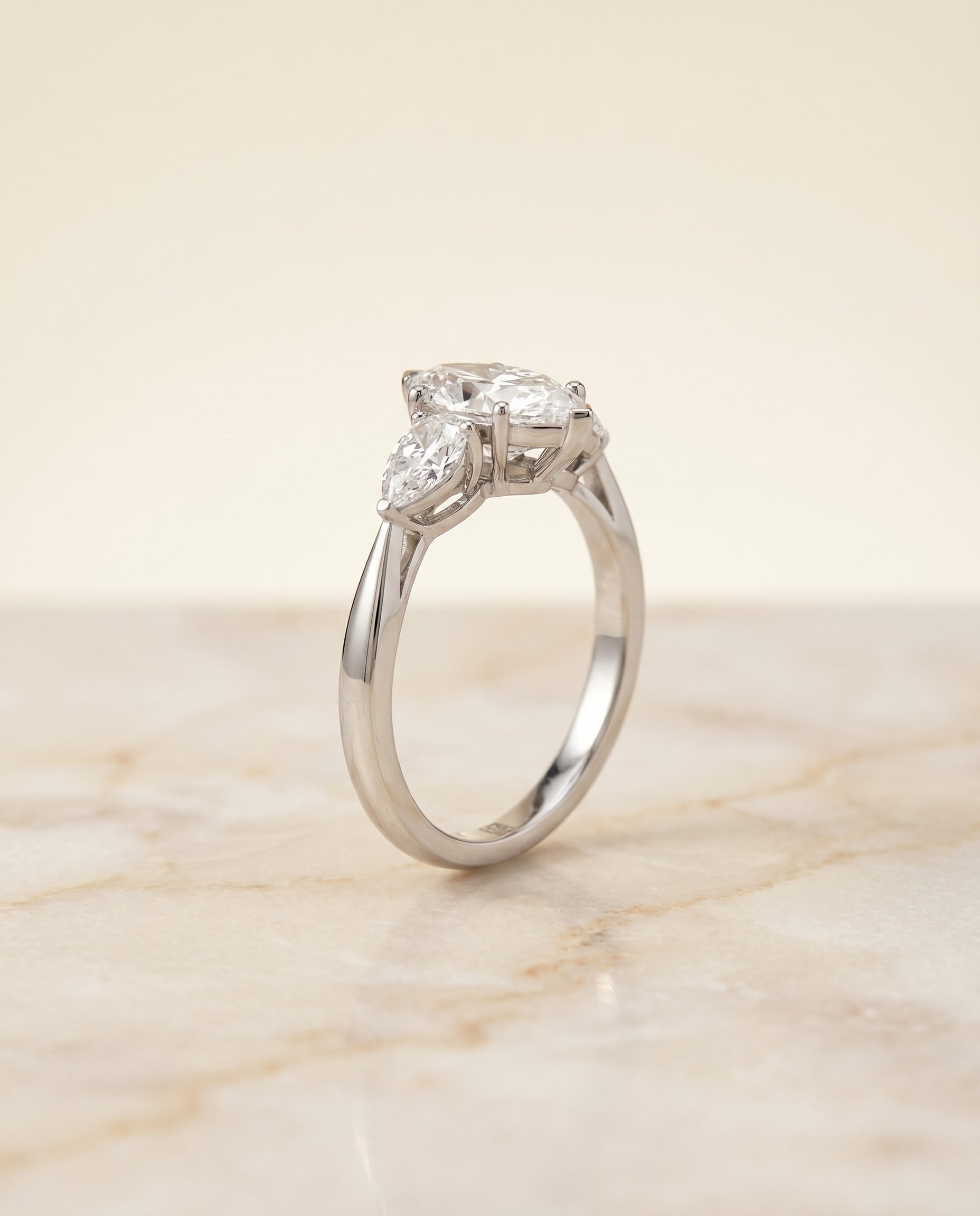 Three Stone Matched Shape Marquise in Platinum