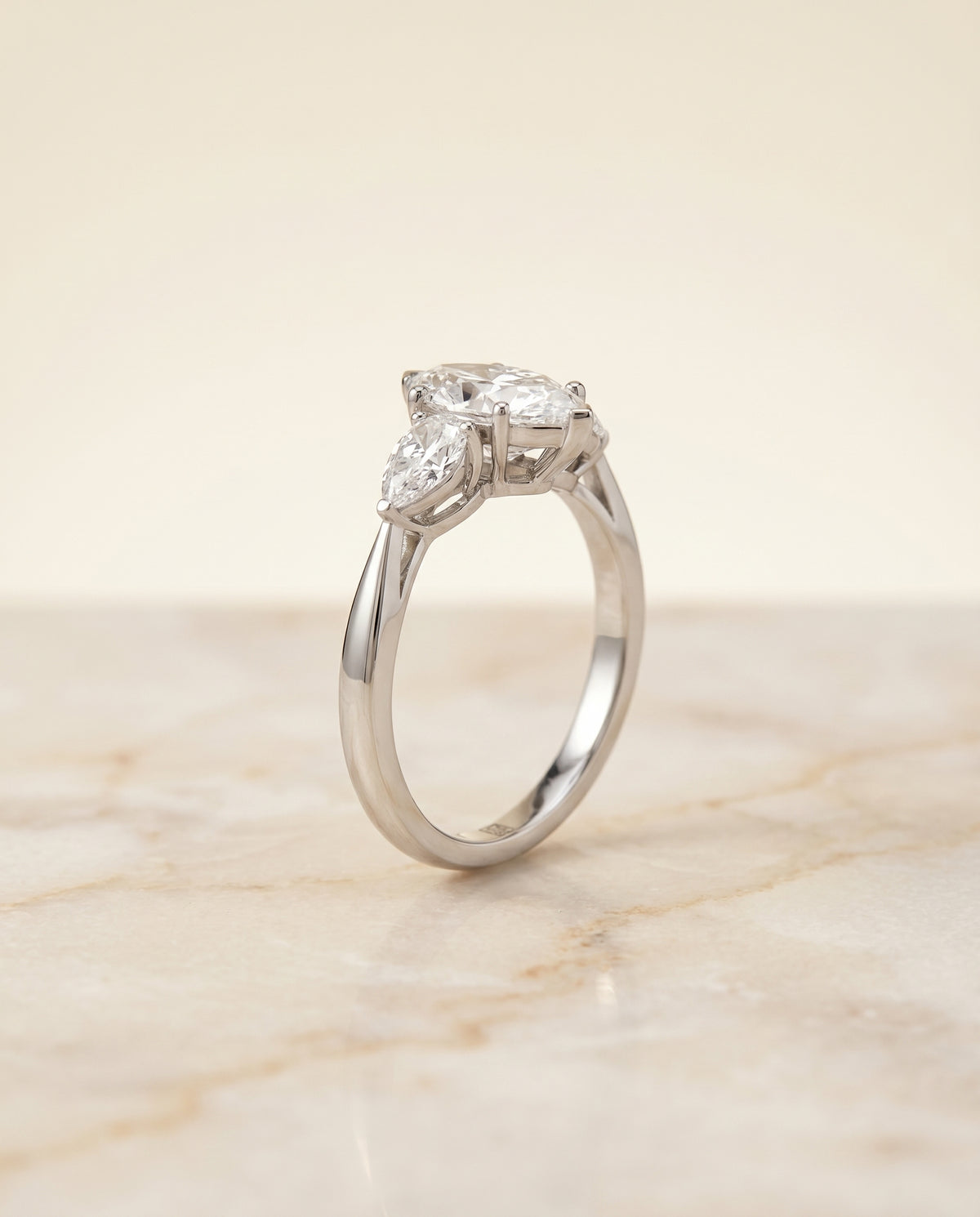 The Angelica marquise engagement ring setting in Platinum | RockHer