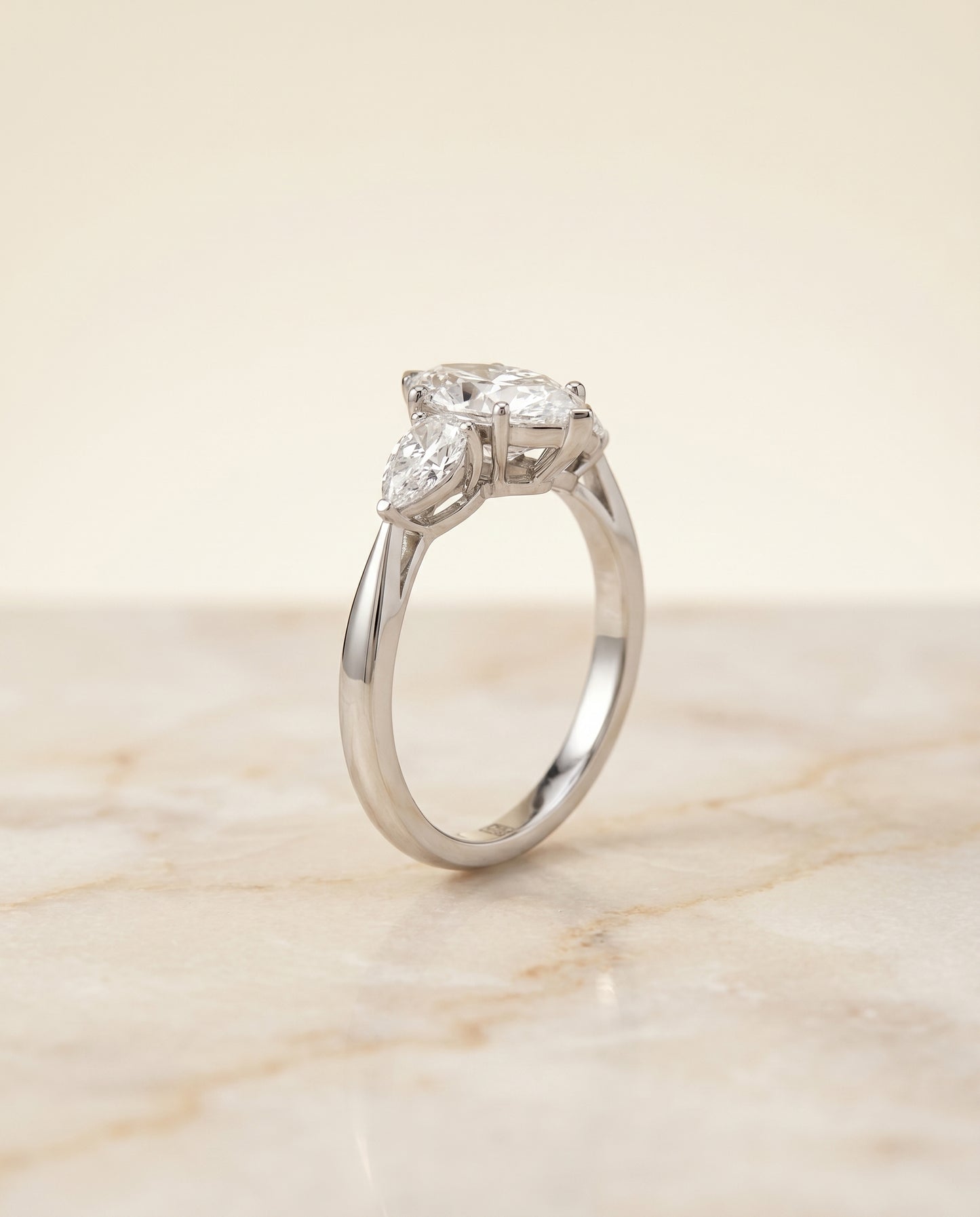 Three Stone Matched Shape Marquise in Platinum