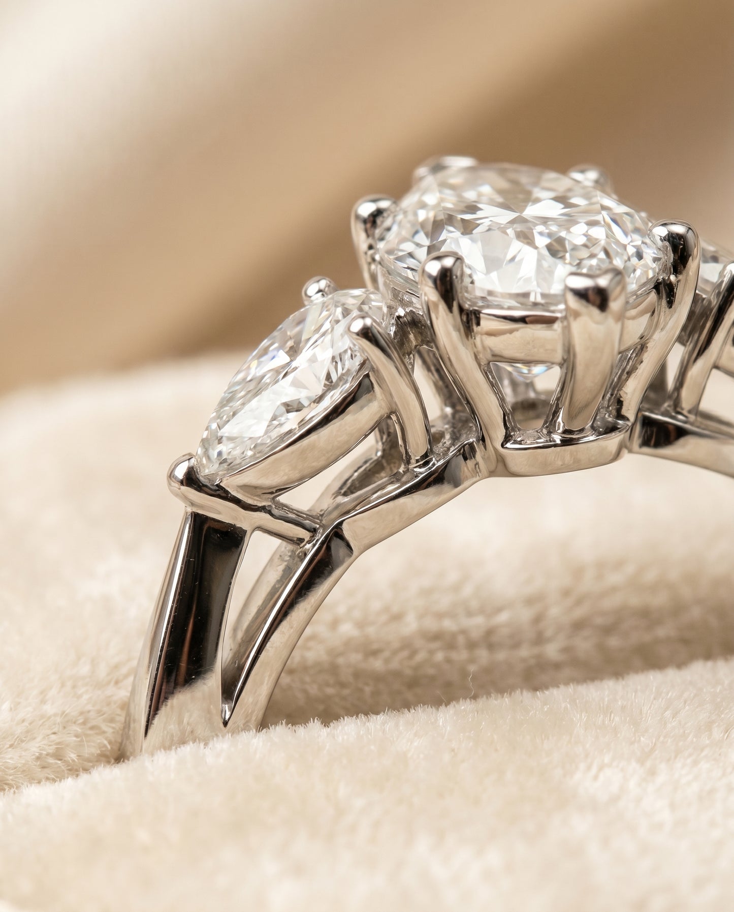 Three Stone Matched Shape Marquise in Platinum