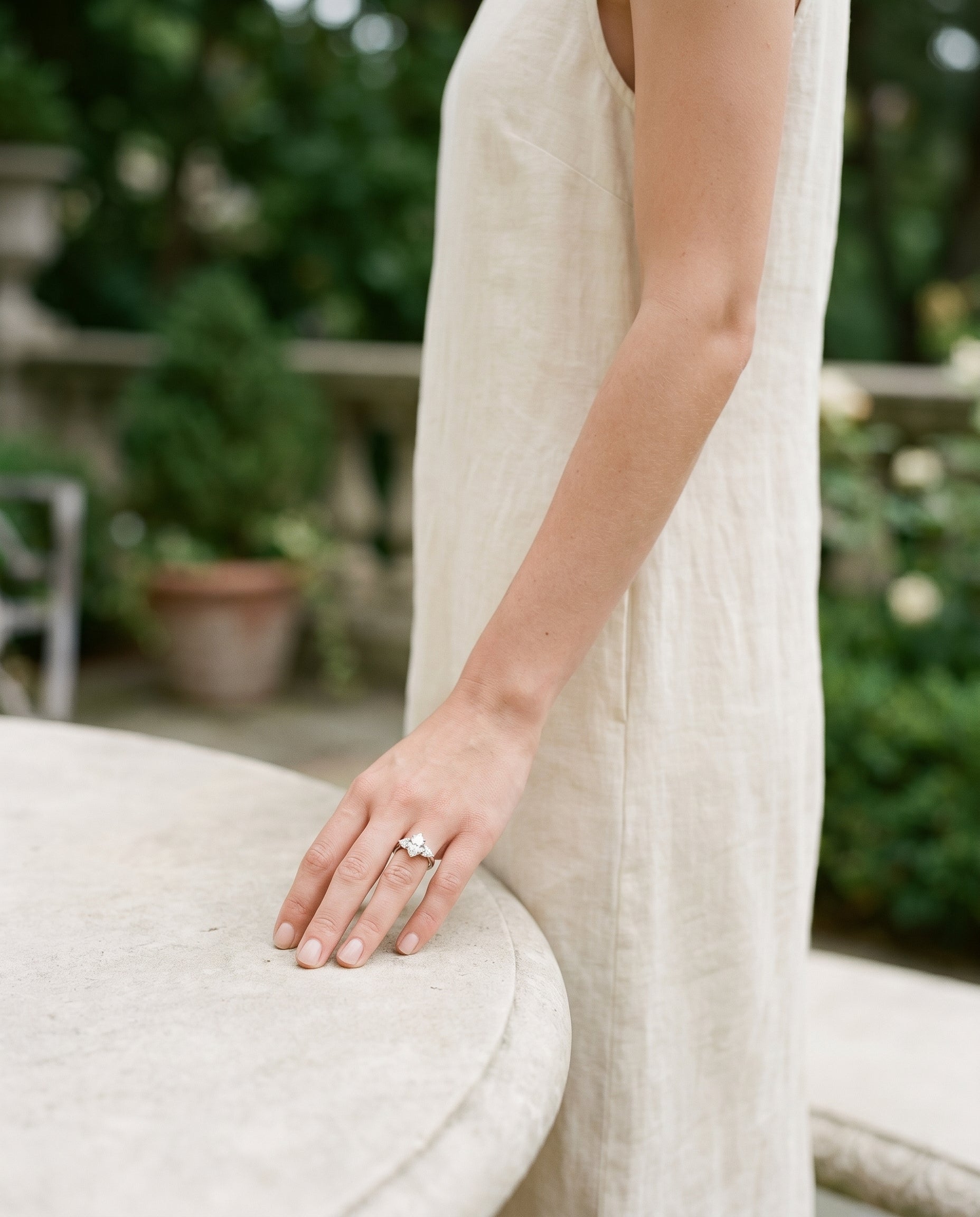 Made to order: The Angelica marquise engagement ring setting in Platinum | RockHer