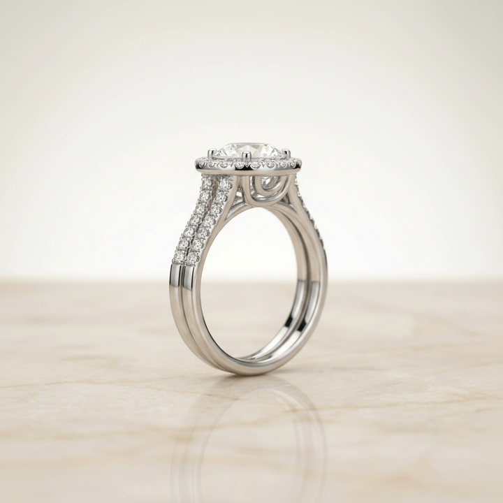 The Toni Matching Wedding Band, Round in Platinum | RockHer