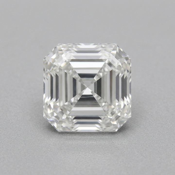 1 Carat Asscher Lab Grown Diamond — top-down face-up view