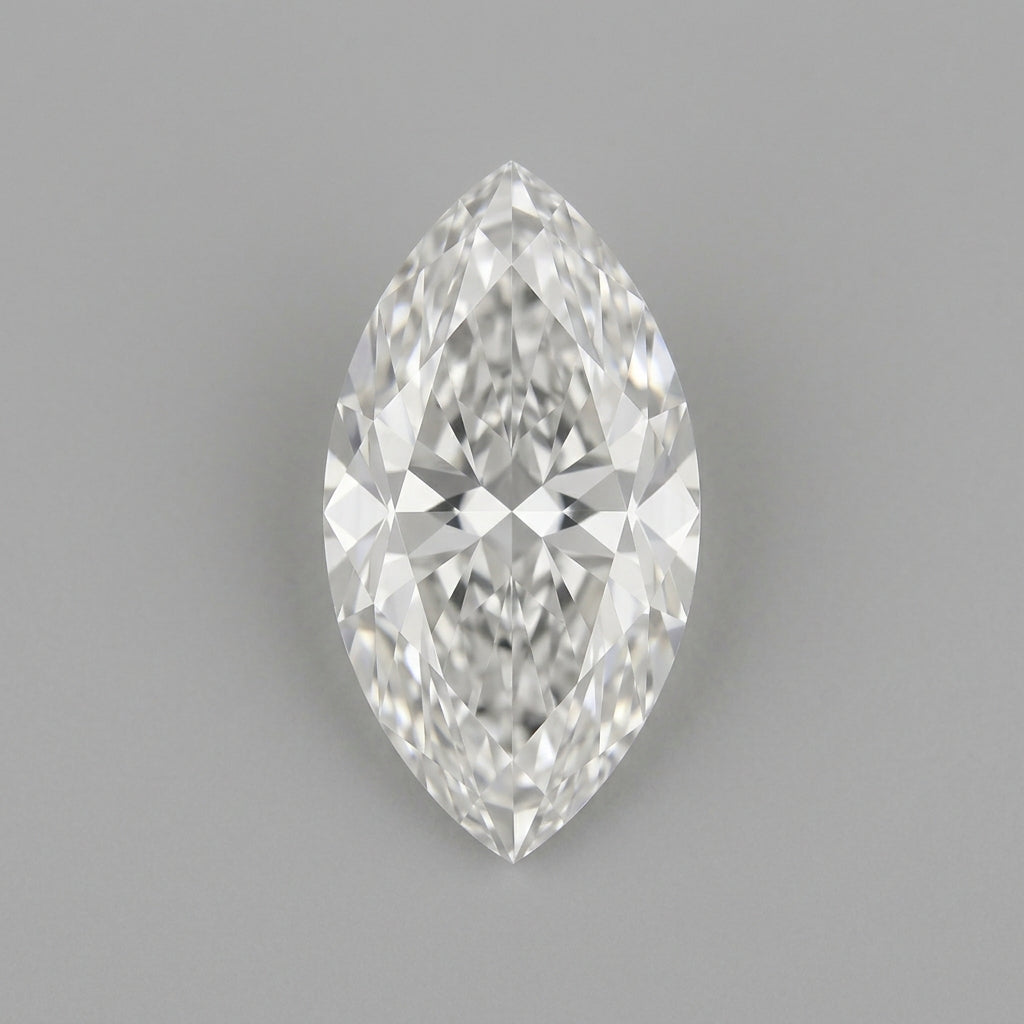 3 Carat Marquise Lab Grown Diamond, top-down face-up view