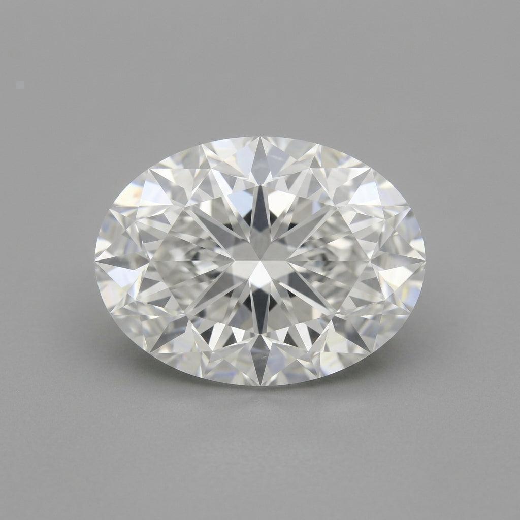 1-3/4 Carat Oval Lab Grown Diamond, top-down face-up view