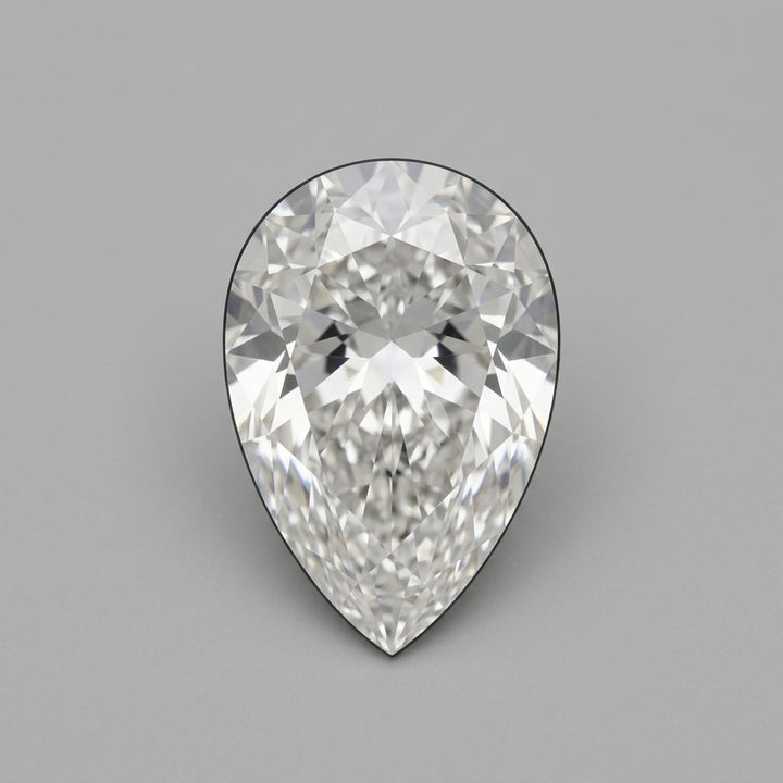 1 Carat Pear Lab Grown Diamond — top-down face-up view