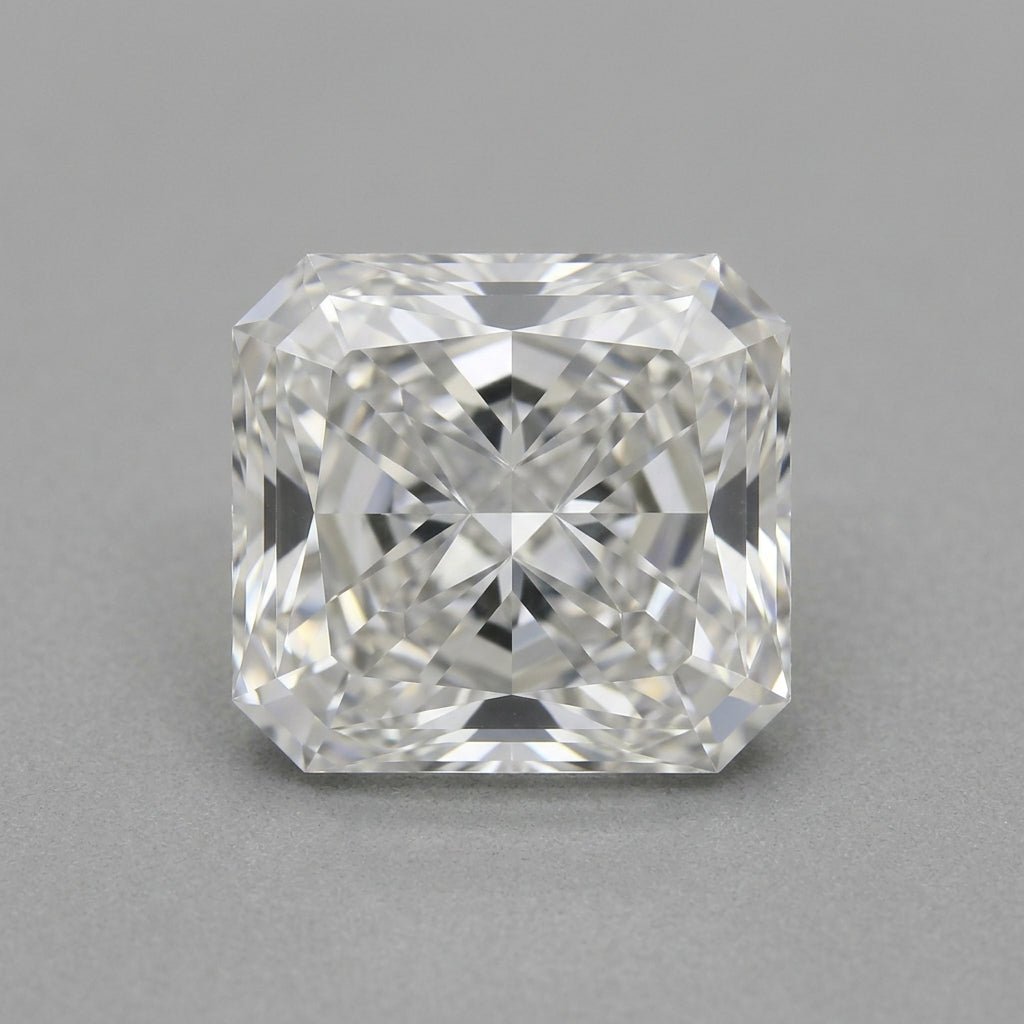 2 Carat Radiant Lab Grown Diamond, top-down face-up view