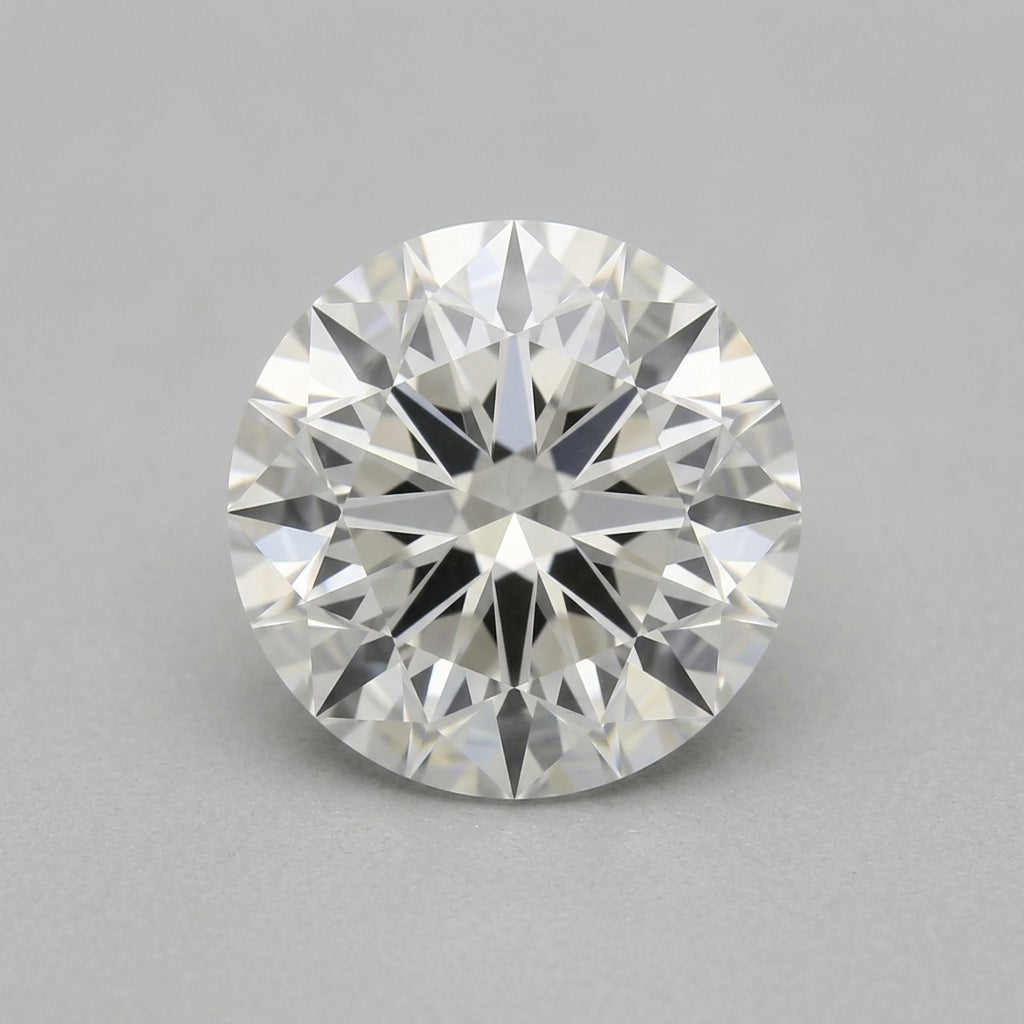 2 Carat Round Lab Grown Diamond, top-down face-up view