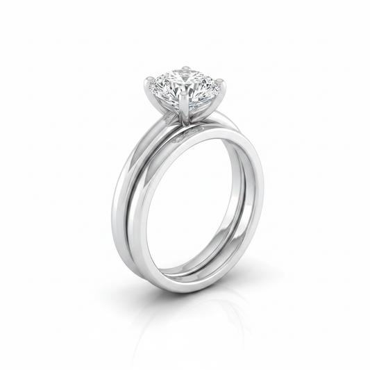 The Tori Matching Wedding Band, Pear in 18K White Gold