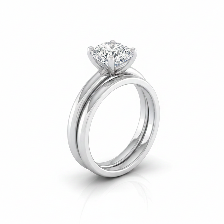 The Tori Matching Wedding Band, Pear in 18K White Gold | RockHer